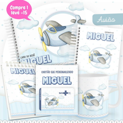 Arquivo Livro do Bebê e Caderneta Avião #2546