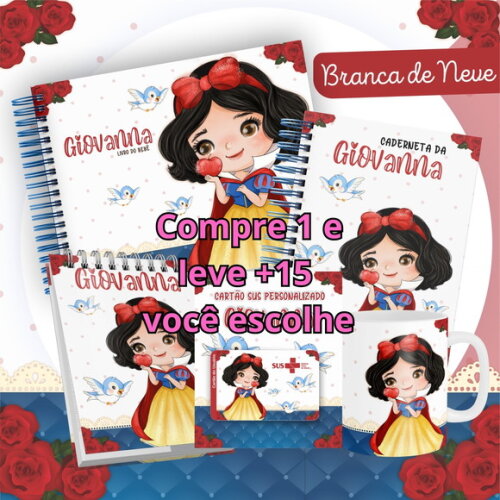 Arquivo Livro do Bebê e Caderneta Branca de Neve #1492