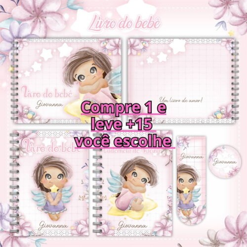 Arquivo Livro do Bebê e Caderneta Fadinha #1202