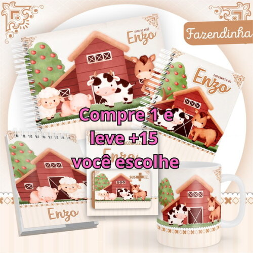 Arquivo Livro do Bebê e Caderneta Fazendinha #1474