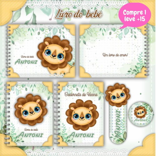 Arquivo Livro do Bebê e Caderneta Leãozinho #1199