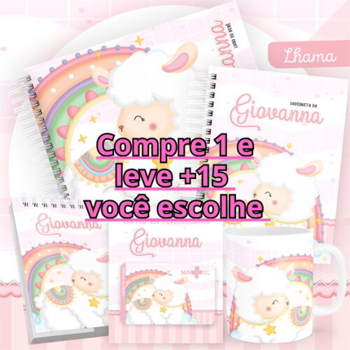 Arquivo Livro do Bebê e Caderneta Lhama #2528