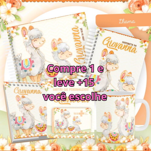Arquivo Livro do Bebê e Caderneta Lhama #1466
