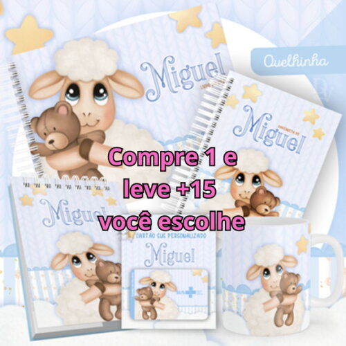 Arquivo Livro do Bebê e Caderneta Ovelhinha Menino #1467