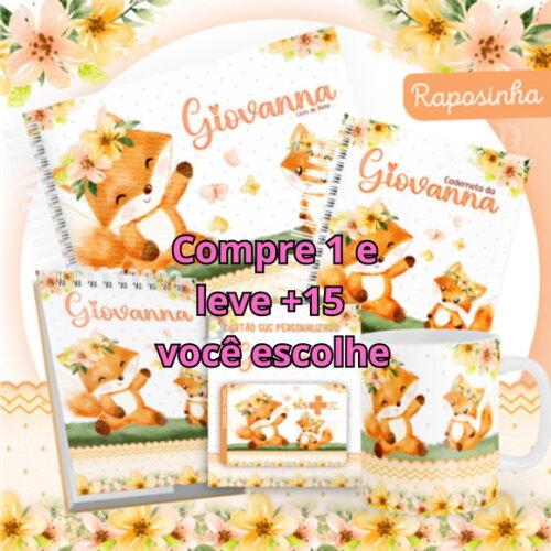 Arquivo Livro do Bebê e Caderneta Raposinha #1456