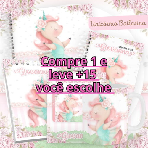 Arquivo Livro do Bebê e Caderneta Unicórnio #2521