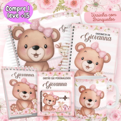Arquivo Livro do Bebê e Caderneta Ursinha Brinquedos #2561