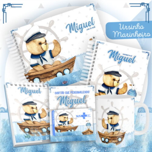 Arquivo Livro do Bebê e Caderneta Ursinho Marinheiro #1440