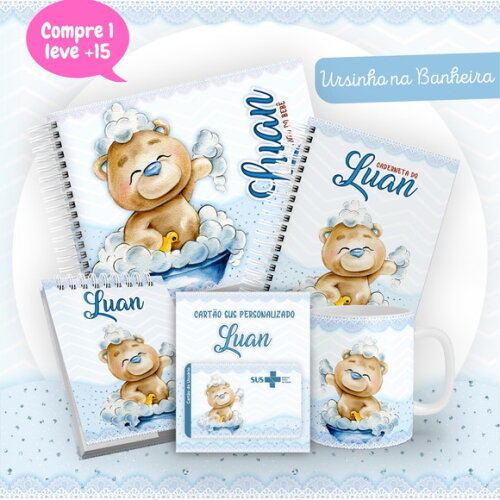 Arquivo Livro do Bebê e Caderneta Ursinho na Banheira #2547