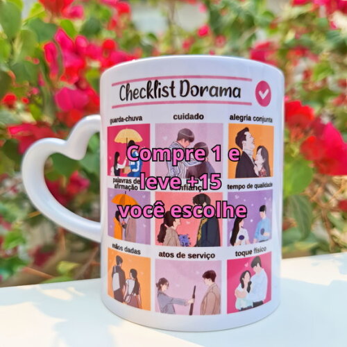 Arte Caneca Cheklist Dorama - Arquivo Digital #5642