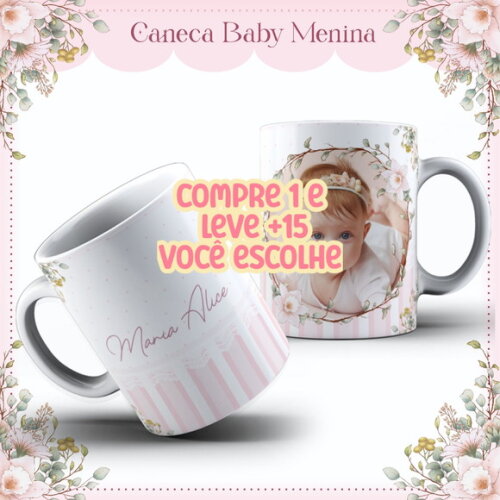 Arte Caneca Baby Menina #7574