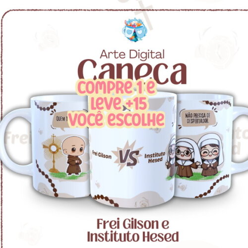 Arte de Caneca Frei Gilson e Instituto Hesed #7555