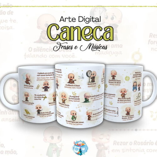 Arte de Caneca Frei Gilson Frases e Músicas #7567