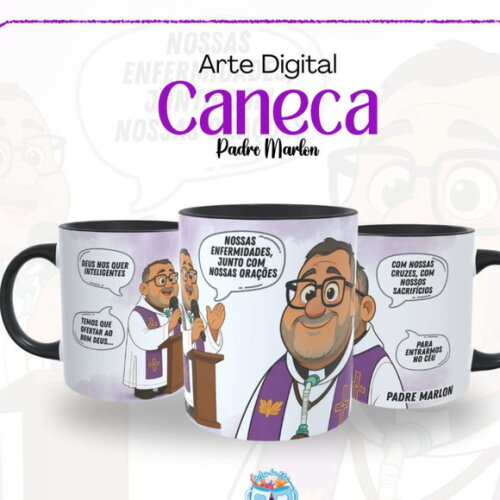 Arte de Caneca Padre Marlon #7570