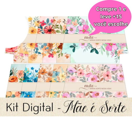 Arte Digital Necessaire Sublimação Dia das Mães #3950