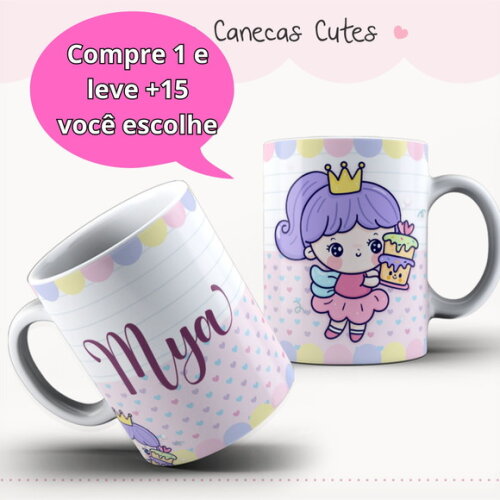 Arte Digital Sublimação Caneca Fadinha #4222