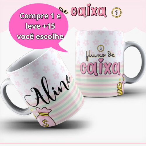 Arte Digital Sublimação Caneca Fluxo de Caixa #4226