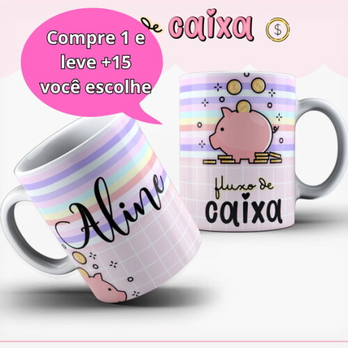 Arte Digital Sublimação Caneca Fluxo de Caixa #4230