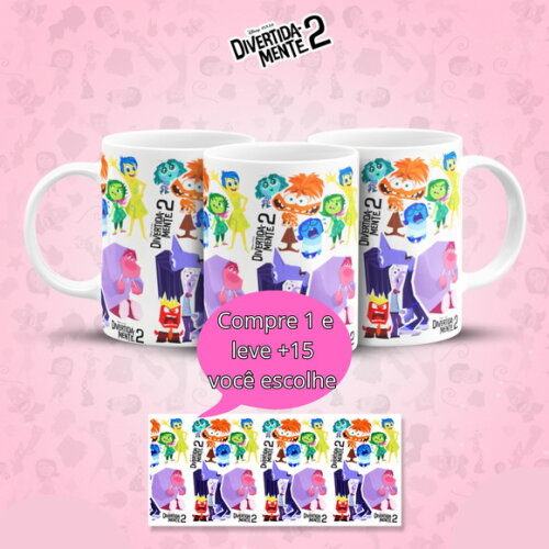 Arte Digital Sublimação Divertidamente Caneca #4587