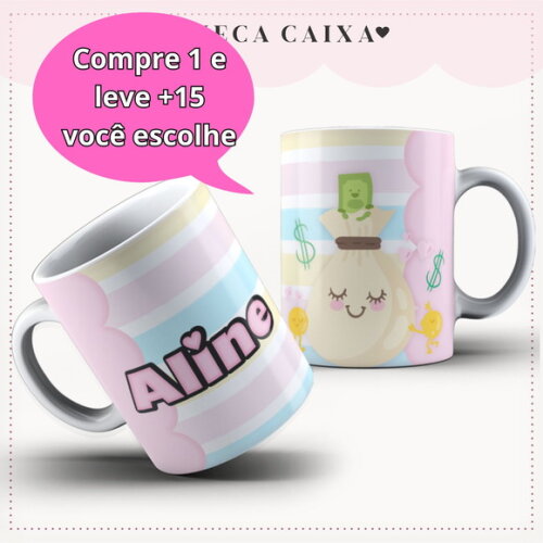 Arte Digital Sublimação Livro Caixa Caneca #4218
