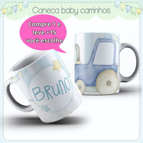 Arte para Sublimação Caneca Carrinho #4081