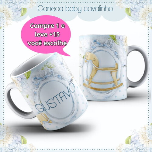Arte para Sublimação Caneca Cavalinho #4075