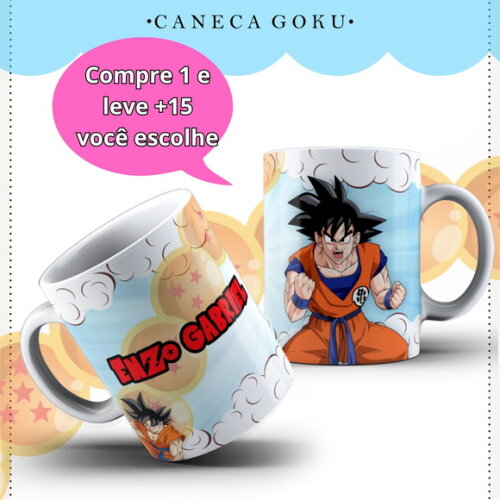 Arte para Sublimação Caneca- Goku #4040