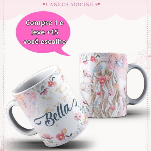 Arte para Sublimação Caneca- Menininha #4041