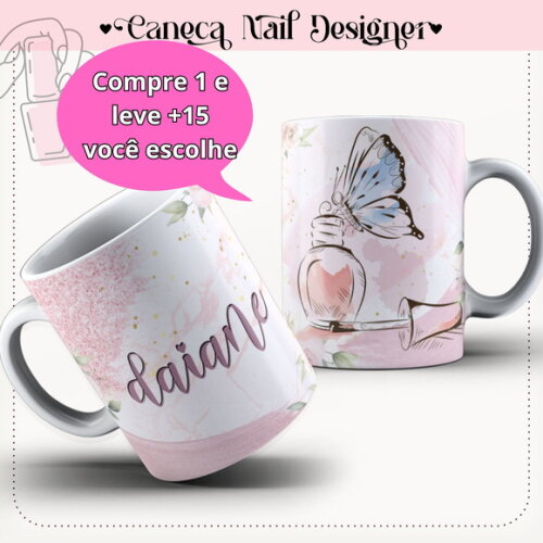 Arte para Sublimação Caneca- Nail Designer #4053