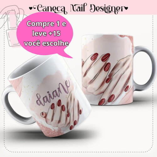 Arte para Sublimação Caneca- Nail Designer #4056