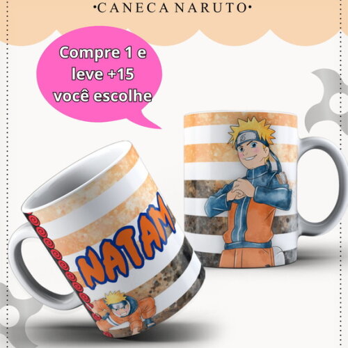 Arte para Sublimação Caneca- Naruto #4036