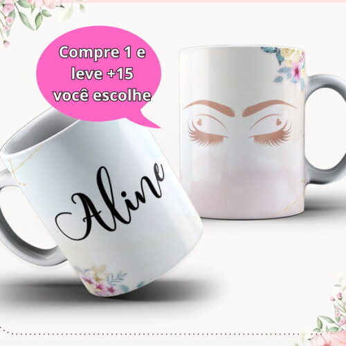 Arte para Sublimação Caneca- Sobrancelhas #4048