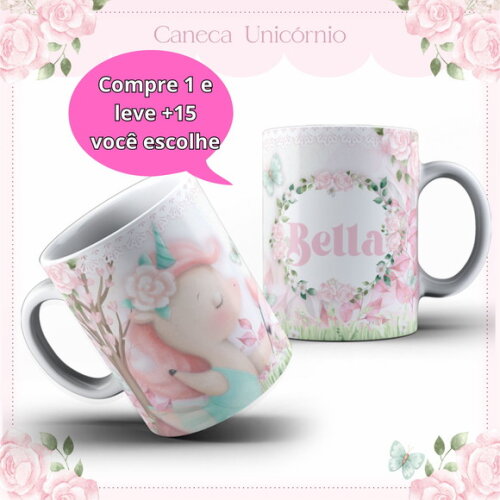 Arte para Sublimação Caneca- Unicórnio #4068