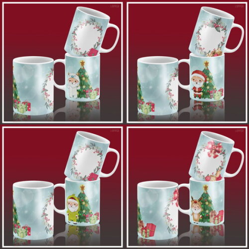 Artes Sublimação Caneca Papai Noel #5782
