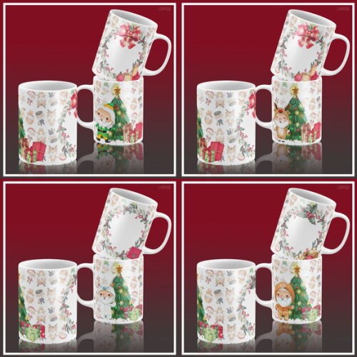 Artes Sublimação Caneca Papai Noel #5782