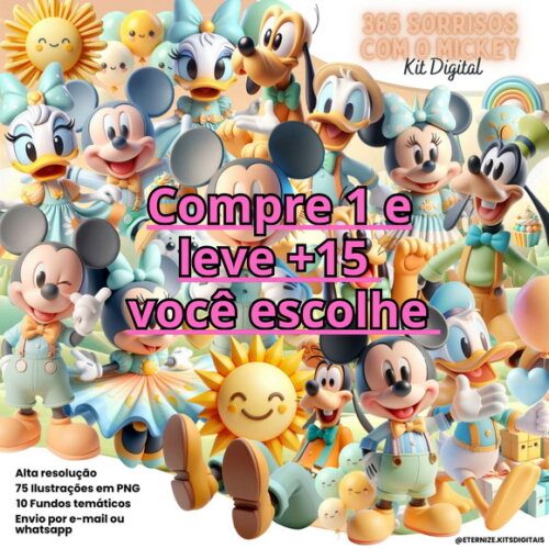 Kit Digital 365 Sorriso com o Mickey #7121