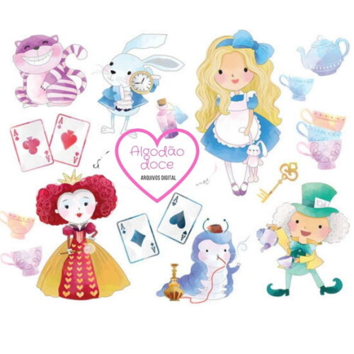 Kit Digital Alice no Pais das Maravilhas #224