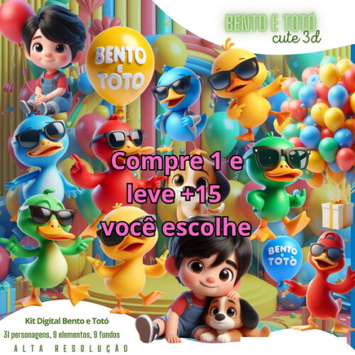 Kit Digital Bento e Totó Cute #5564