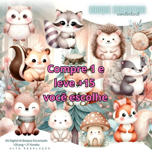 Kit Digital Bosque Encantado #5572