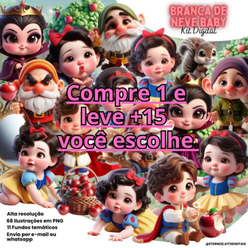 Kit Digital Branca de Neve Baby #7103