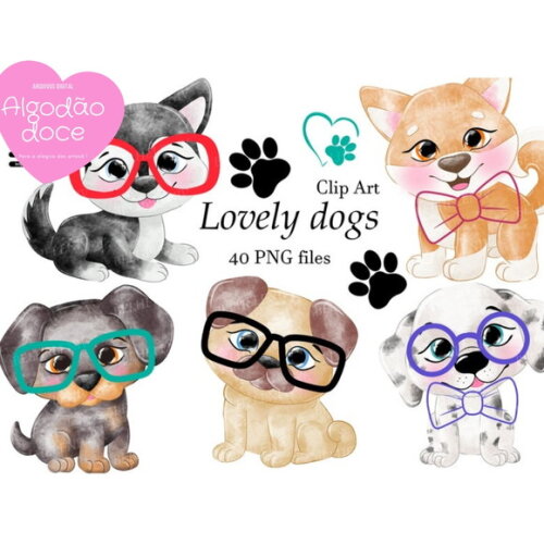 Kit Digital Cachorrinhos Love #354
