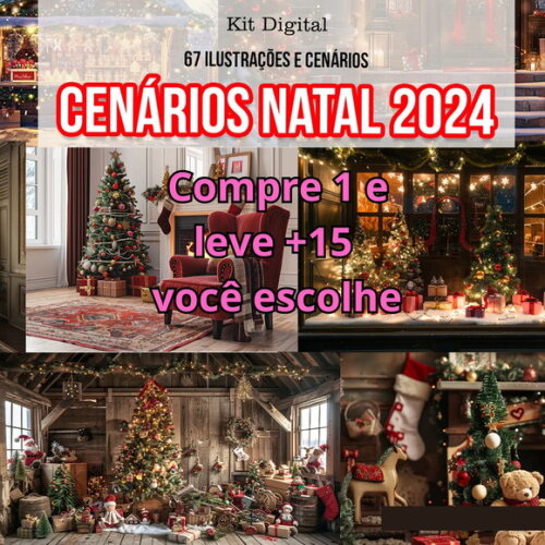 Kit Digital Cenários de Natal #5700