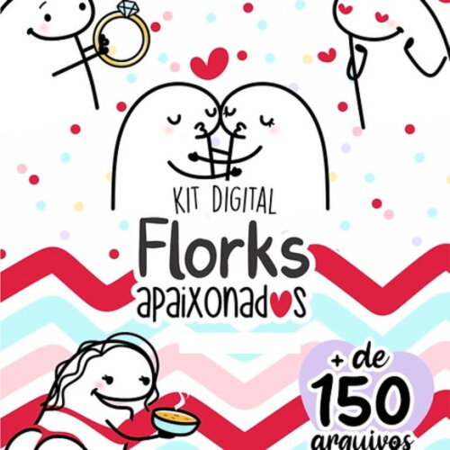Kit Digital Dia dos Namorados Florks Apaixonados #791