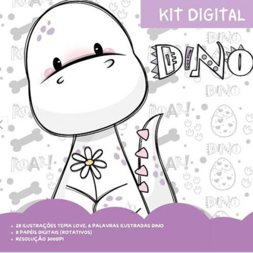 Kit Digital Dino Minimalista #2302