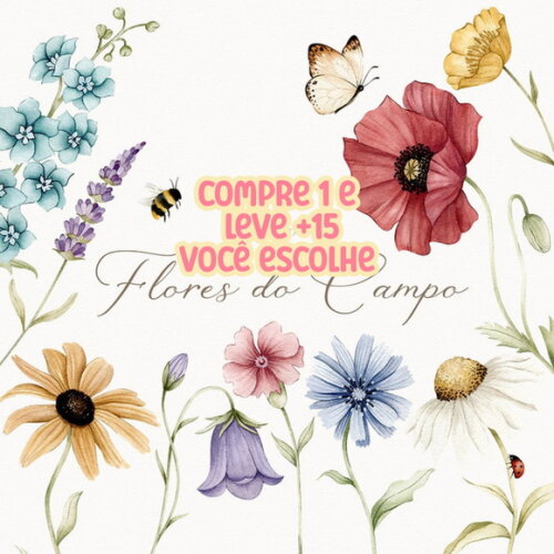 Kit Digital Flores do Campo #7703