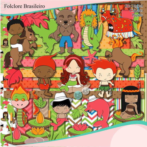 Kit Digital Folclore Brasileiro #7640