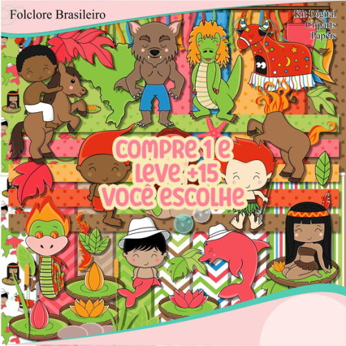 Kit Digital Folclore Brasileiro #7640