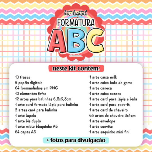 Kit Digital Formatura Abc #3514