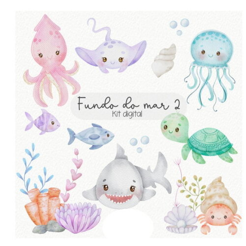Kit Digital Fundo do Mar #6771