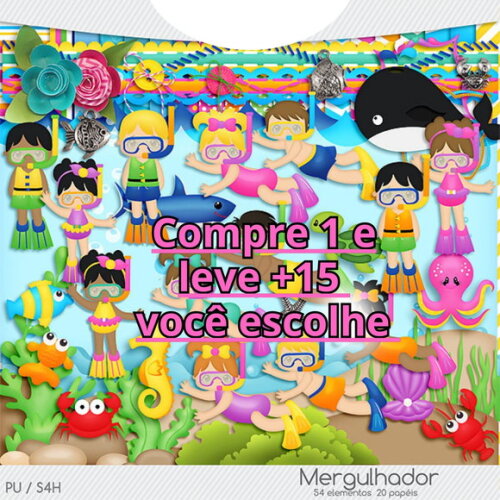 Kit Digital Fundo do Mar #6807